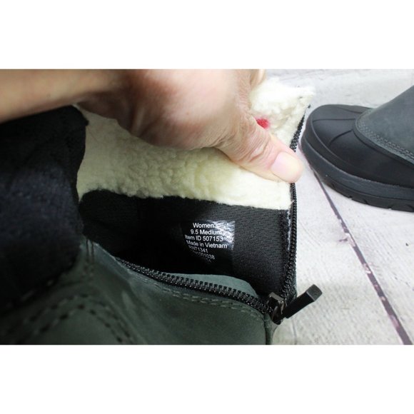 NWT! LL Bean Black Leather Waterproof Storm Chaser Boots 5, Zip 9.5 M - Picture 7 of 9